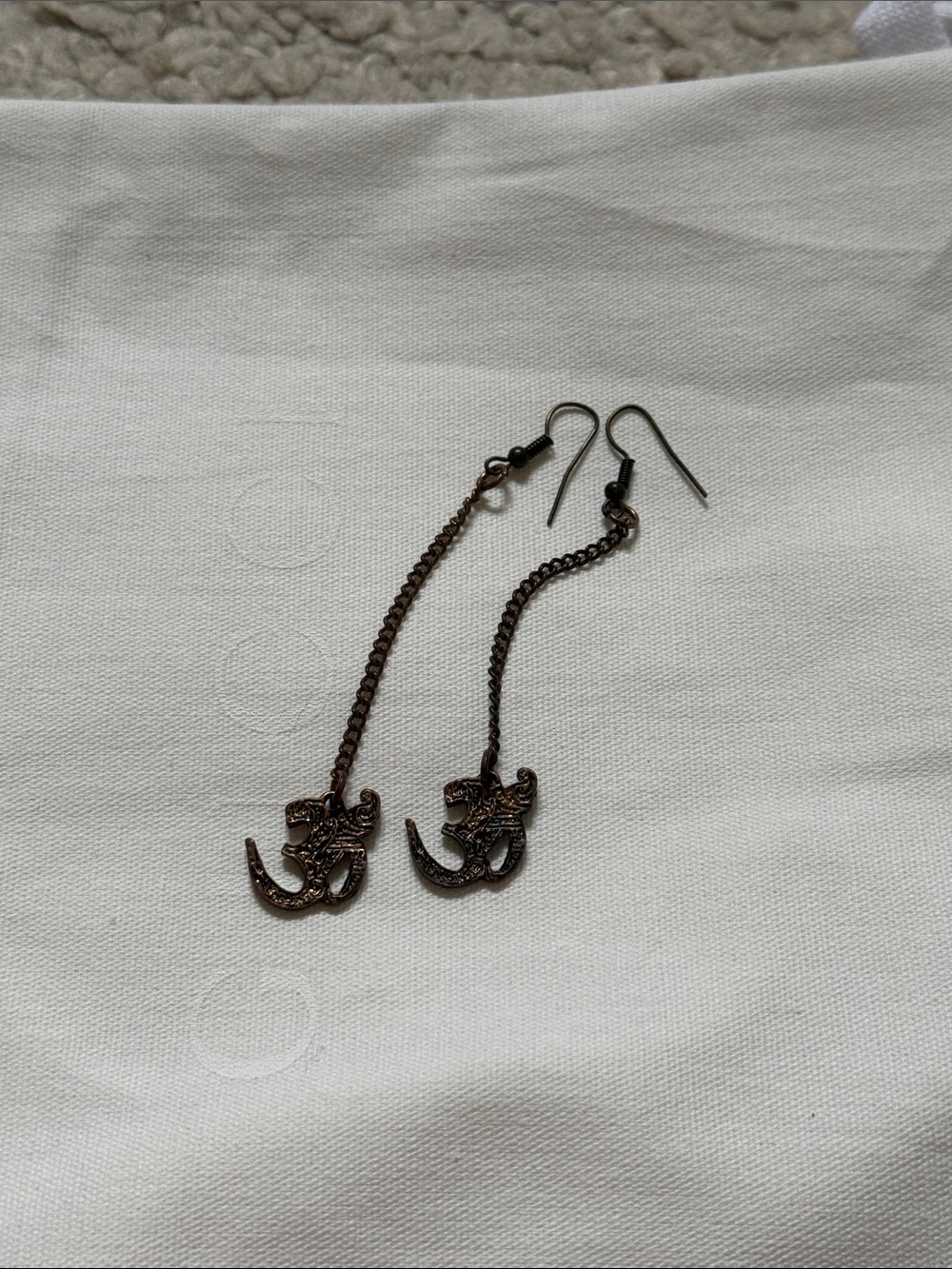 Brandy Melville Long Dangling Bronze OM Earrings